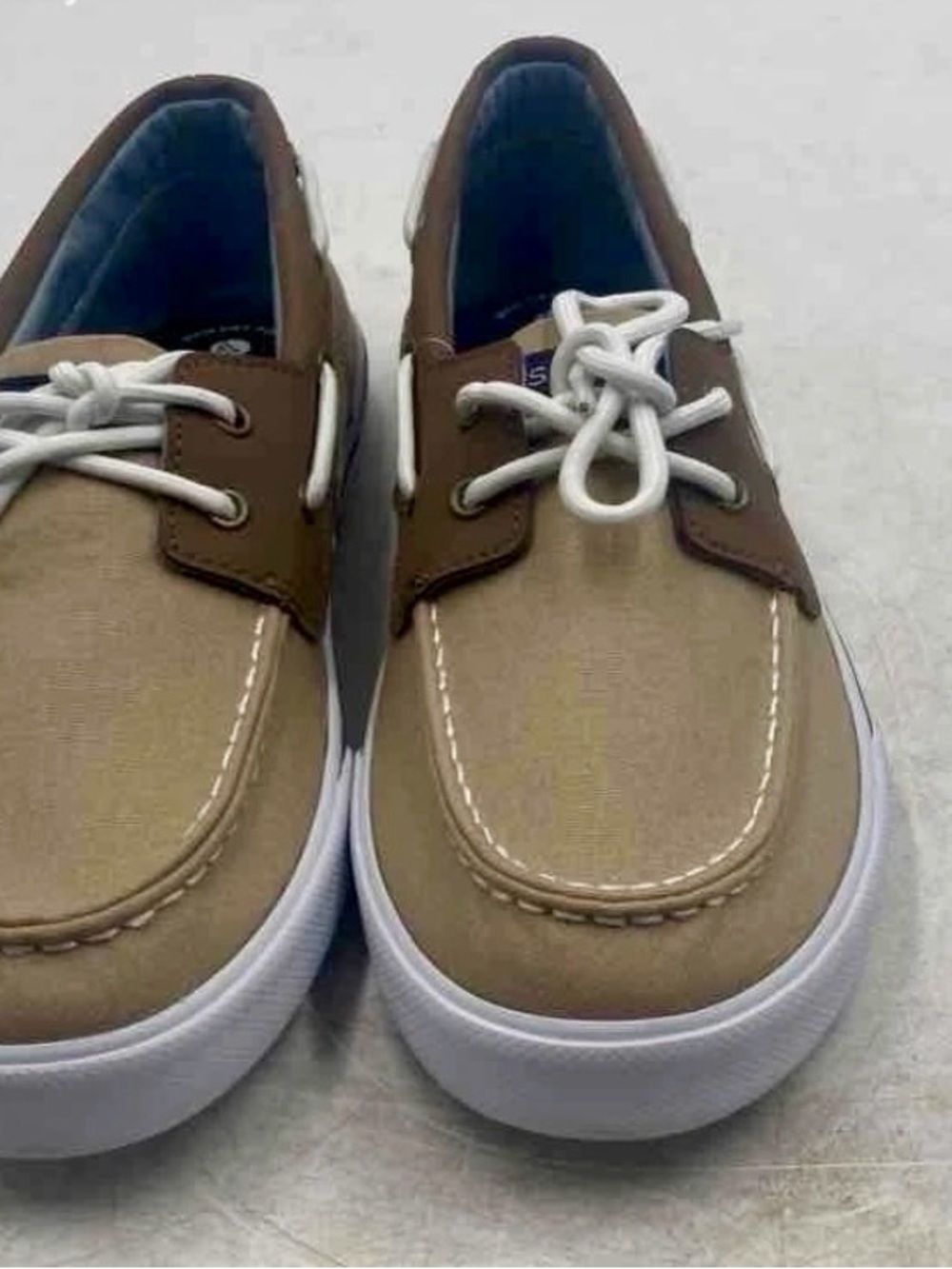 Sperry Bahama khaki canvas boat shoes men’s size 7